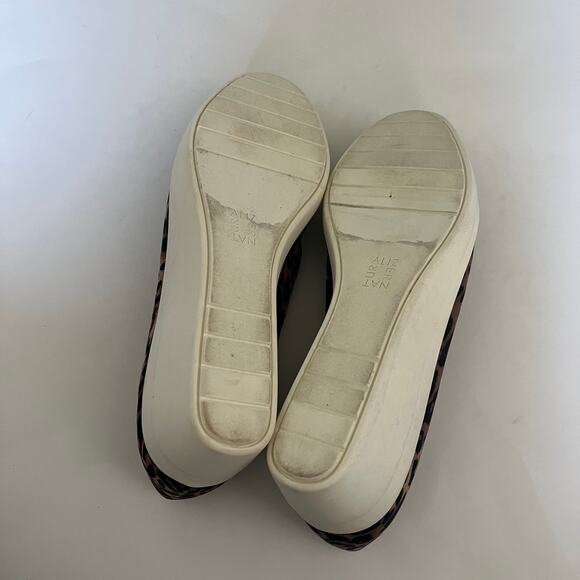 Naturalizer 'Sandra' Women's 10M Leopard Print Slip On Comfort Wedge Black Shoe - Picture 5 of 6